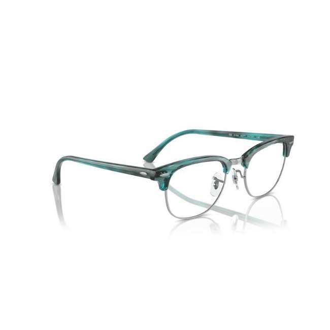 Ray-Ban RB 5154 CLUBMASTER col. 8377 è una montatura da vista in acetato striato verde e calibro 51.