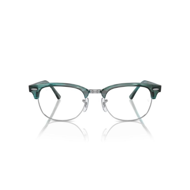 Ray-Ban RB 5154 CLUBMASTER col. 8377 è una montatura da vista in acetato striato verde e calibro 51.