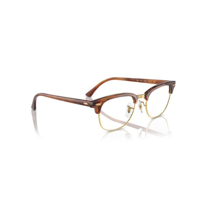 Ray-Ban RB 5154 CLUBMASTER col. 8375 è una montatura da vista in acetato marrone striato e calibro 51.
