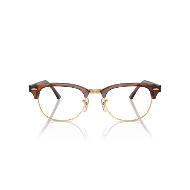 Ray-Ban RB 5154 CLUBMASTER col. 8375 è una montatura da vista in acetato marrone striato e calibro 51.