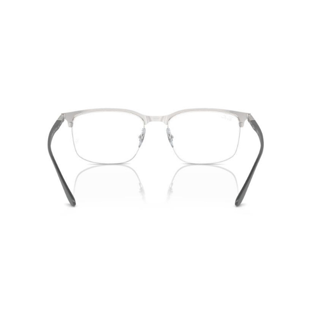 Ray-Ban RB 6518 VISTA col. 3163 è una montatura da vista in metallo nero su argento con aste grigie e calibro 55.