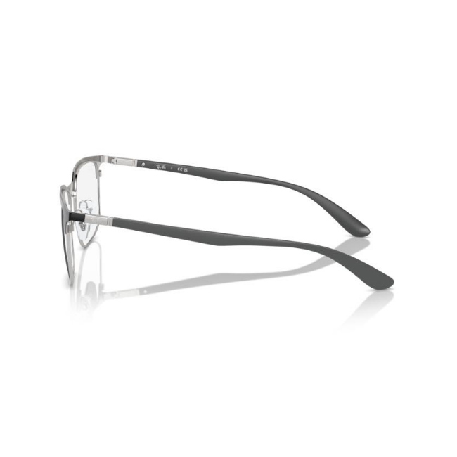 Ray-Ban RB 6518 VISTA col. 3163 è una montatura da vista in metallo nero su argento con aste grigie e calibro 55.