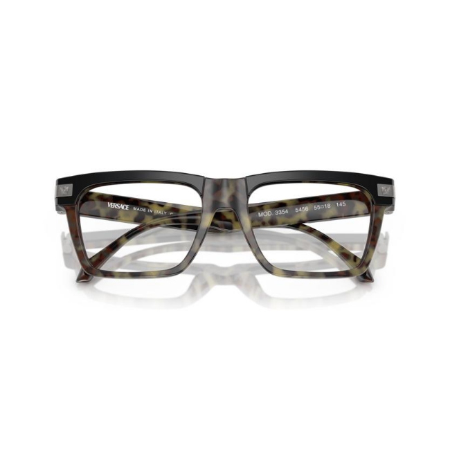 VERSACE VE3354 col. 5456 è una montatura da vista da uomo in acetato, dalla forma rettangolare e calibro 53.