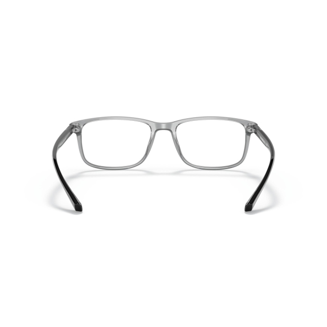 Emporio Armani EA 3098 col. 5029 è una montatura da vista da uomo in acetato nero e trasparente, dalla forma rettangolare e calibro 53.