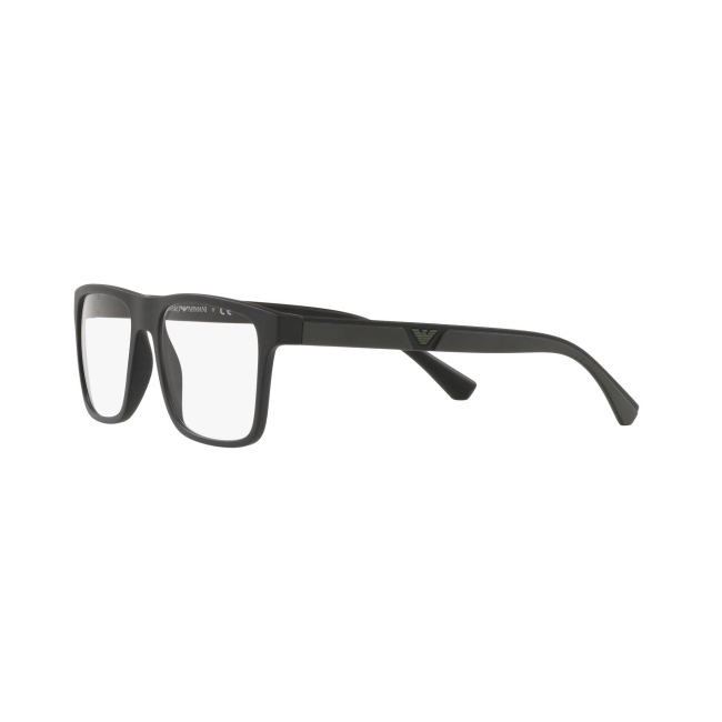 Emporio Armani EA 4115 + CLIP col. 5853/1W è una montatura da vista da uomo in acetato nero satinato, dalla forma rettangolare e calibro 54.