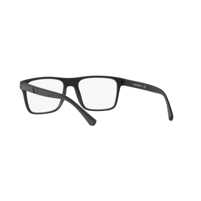 Emporio Armani EA 4115 + CLIP col. 5853/1W è una montatura da vista da uomo in acetato nero satinato, dalla forma rettangolare e calibro 54.