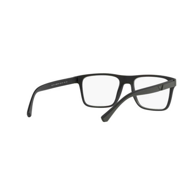 Emporio Armani EA 4115 + CLIP col. 5853/1W è una montatura da vista da uomo in acetato nero satinato, dalla forma rettangolare e calibro 54.