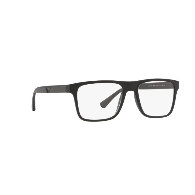 Emporio Armani EA 4115 + CLIP col. 5853/1W è una montatura da vista da uomo in acetato nero satinato, dalla forma rettangolare e calibro 54.
