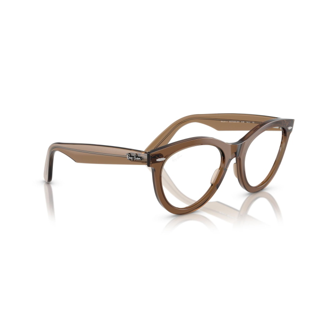 Ray-Ban RB 2241V WAYFARER WAY col. 8198 è una montatura da vista in acetato marrone chiaro trasparente e calibro 51.