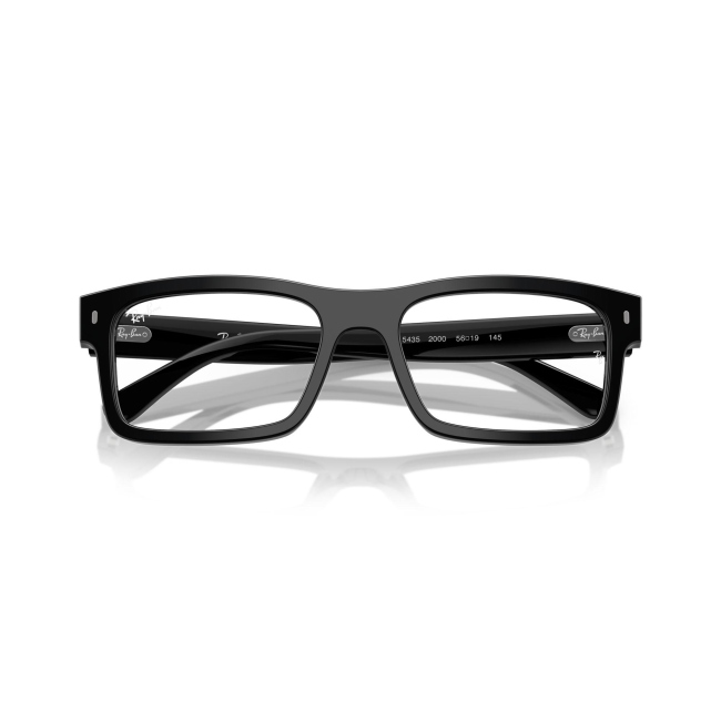Ray-Ban RB 5435 col. 2000 è una montatura da vista in acetato nero lucido e calibro 56.