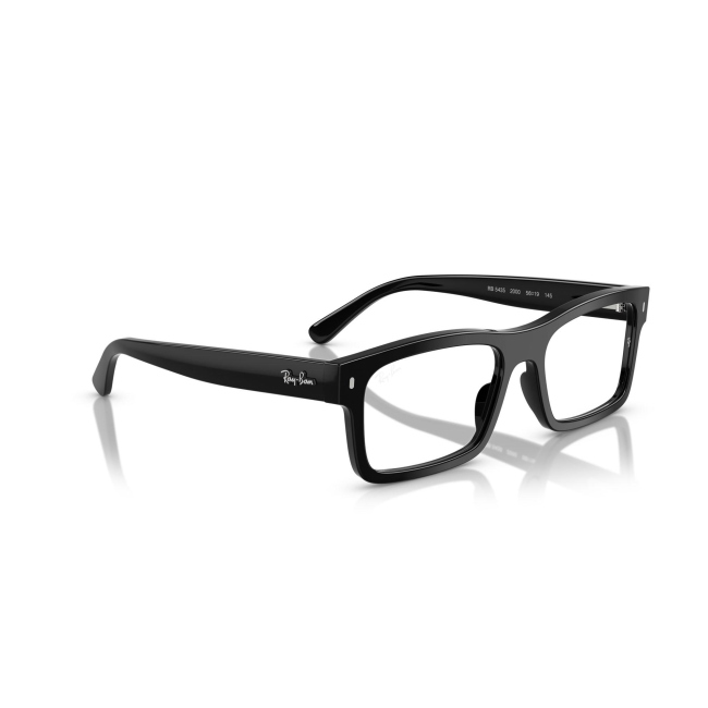 Ray-Ban RB 5435 col. 2000 è una montatura da vista in acetato nero lucido e calibro 56.