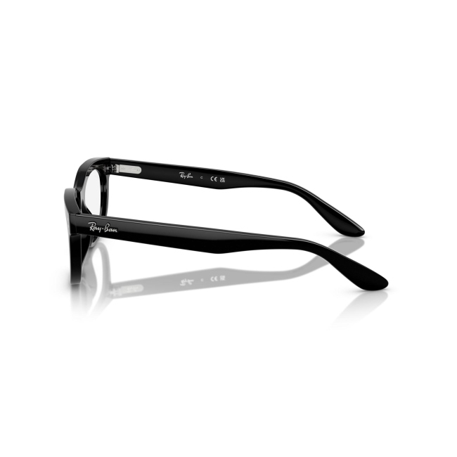 Ray-Ban RB 5489 BALORETTE col. 2000 è una montatura da vista in acetato nero lucido e calibro 54.