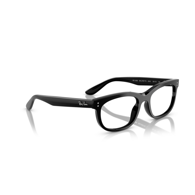Ray-Ban RB 5489 BALORETTE col. 2000 è una montatura da vista in acetato nero lucido e calibro 54.