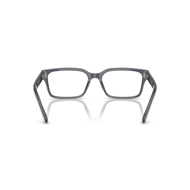 Emporio Armani EA 3244 col. 6106 è una montatura da vista in acetato grigia scura trasparente e calibro 55.