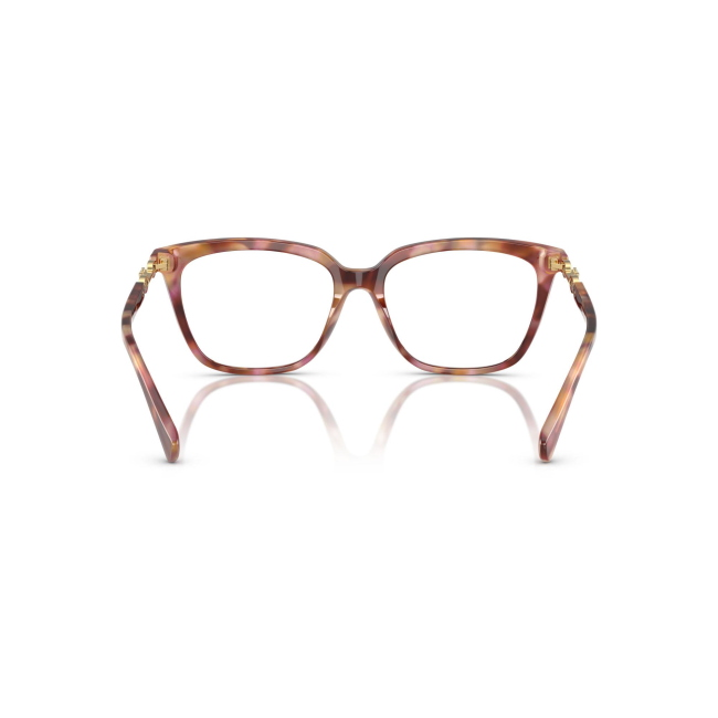 Emporio Armani EA 3248 col. 6196 è una montatura da vista da donna in acetato tartarugato rosso, dalla forma cat eye e calibro 55.