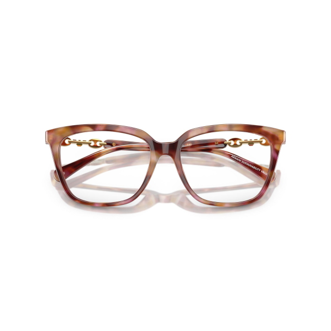Emporio Armani EA 3248 col. 6196 è una montatura da vista da donna in acetato tartarugato rosso, dalla forma cat eye e calibro 55.