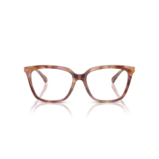 Emporio Armani EA 3248 col. 6196 è una montatura da vista da donna in acetato tartarugato rosso, dalla forma cat eye e calibro 55.