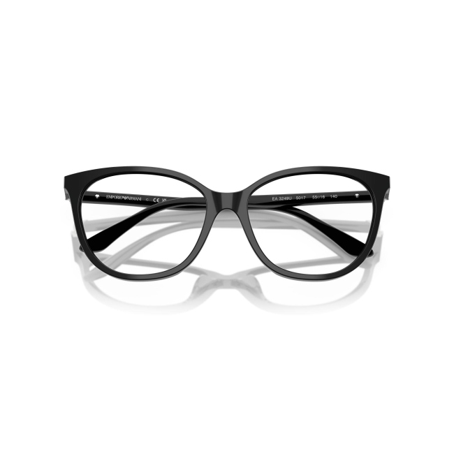 Emporio Armani EA 3249U col. 5017 è una montatura da vista in acetato nero lucido e calibro 55.