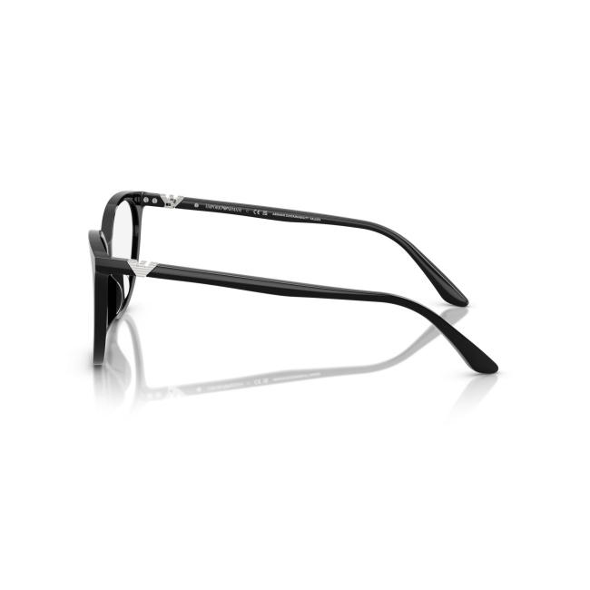 Emporio Armani EA 3249U col. 5017 è una montatura da vista in acetato nero lucido e calibro 55.