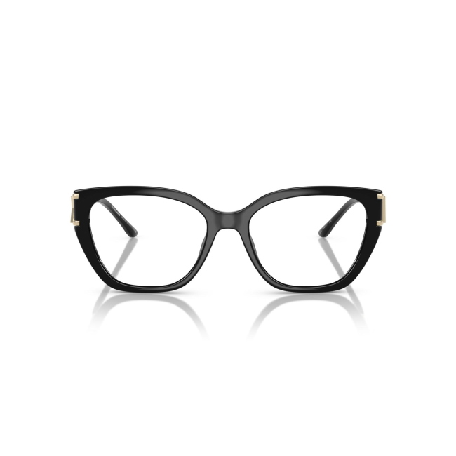 MICHAEL KORS MK 4140U col. 3005 è una montatura da vista da donna in acetato nero rifiniture oro, dalla forma squadrata e calibro 54.