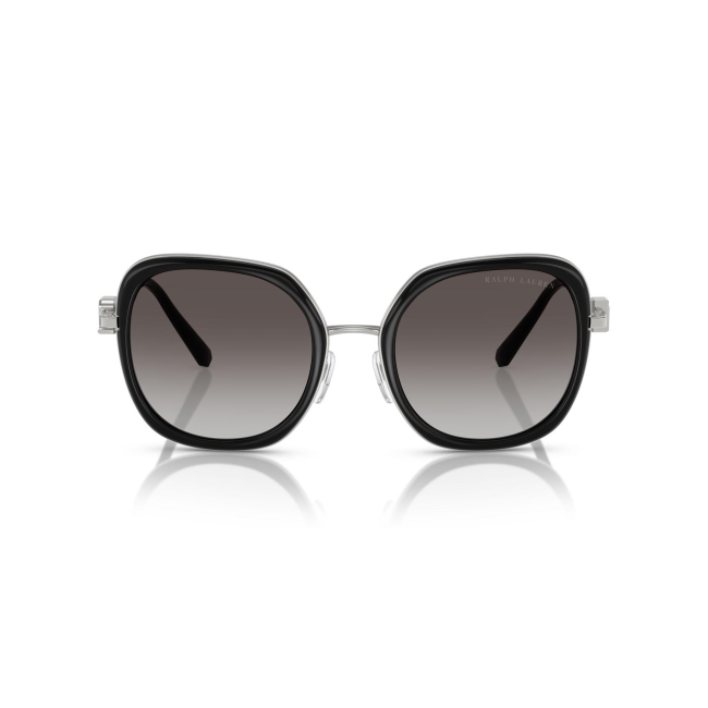 Ralph Lauren RL 7088 col. 9001/8G è un occhiale da sole in acetato nero e metallo argento e calibro 54.