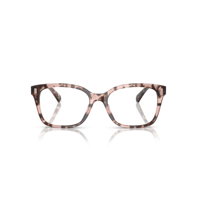 Ralph RA 7174U col. 5575 è una montatura da vista in acetato tartarugato rosa e calibro 55.