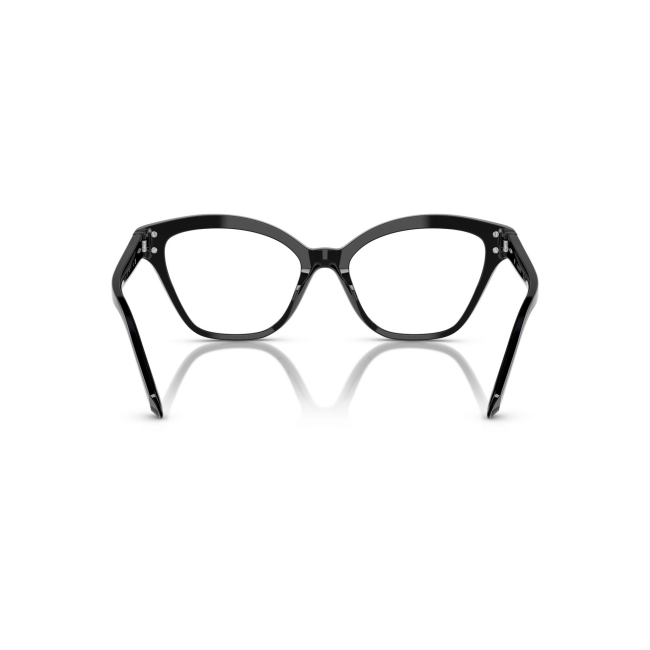 Swarovski SK 2029 col. 1001 è una montatura da vista da donna in acetato nero, dalla forma cat eye e calibro 52.