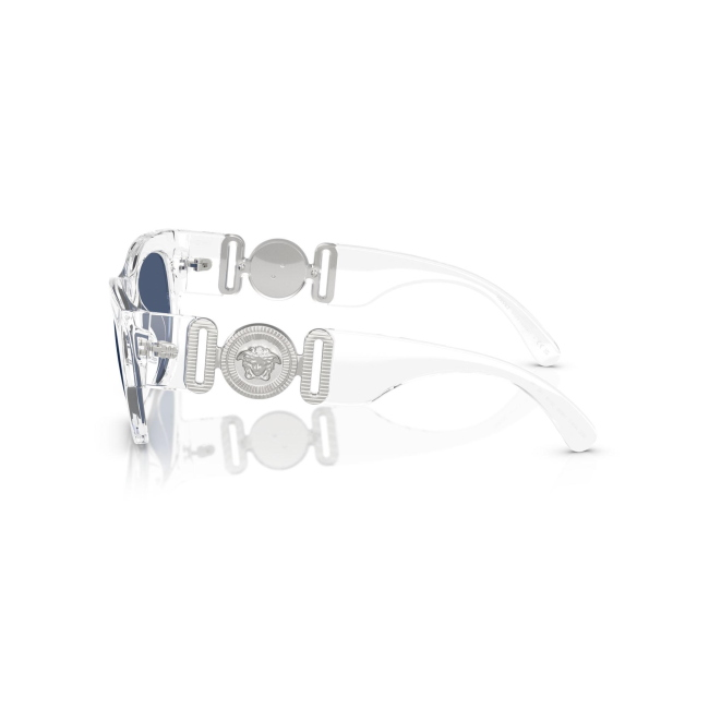 Versace VE 4479U col. 148/80 è un occhiale da sole da uomo in acetato cristallo trasparente, dalla forma squadrata e calibro 52.