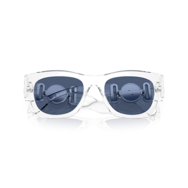 Versace VE 4479U col. 148/80 è un occhiale da sole da uomo in acetato cristallo trasparente, dalla forma squadrata e calibro 52.