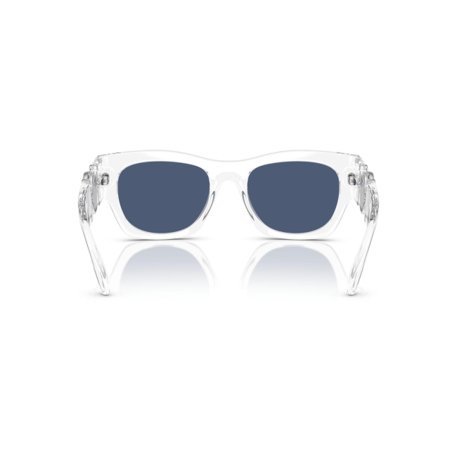 Versace VE 4479U col. 148/80 è un occhiale da sole da uomo in acetato cristallo trasparente, dalla forma squadrata e calibro 52.