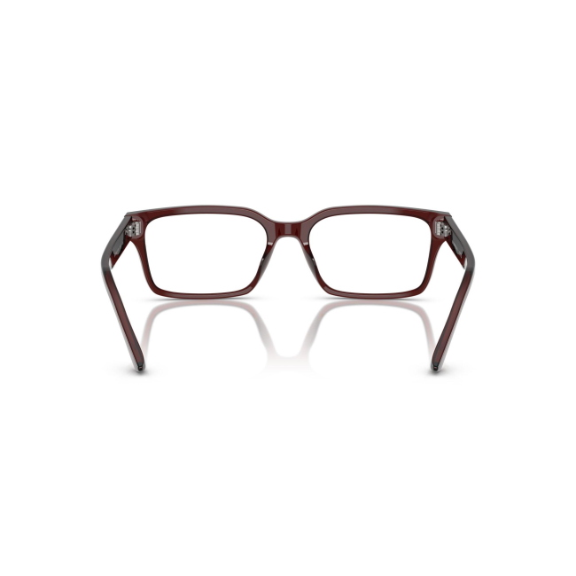 Emporio Armani EA 3244 col. 6174 è una montatura da vista da uomo in acetato marrone trasparente, dalla forma rettangolare e calibro 55.