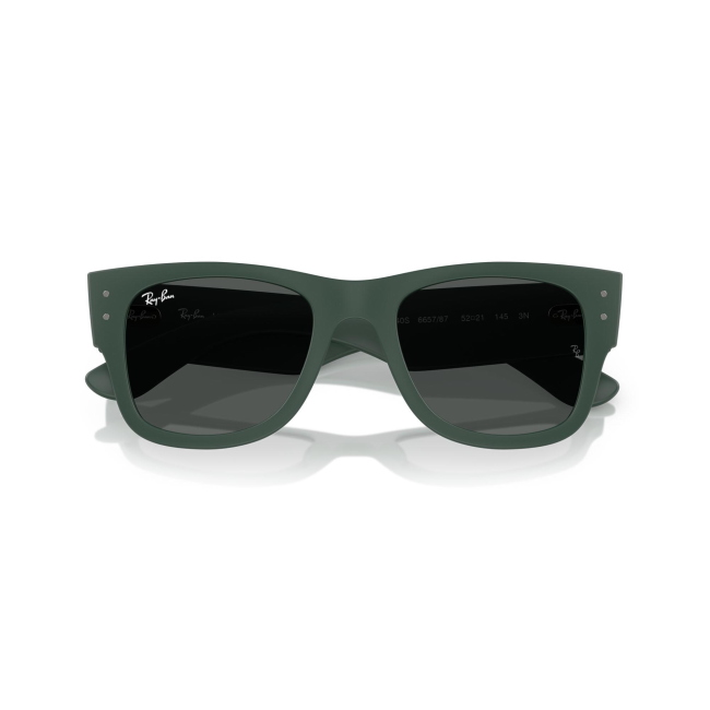 Ray-Ban RB 4840S MEGA WAYFARER LITEFORCE col. 6657/87 è un occhiale da sole in acetato verde satinato e calibro 50.