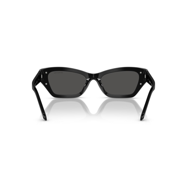 Swarovski SK 6029 col. 100187 è un occhiale da sole da donna in acetato nero lucido, dalla forma cat eye e calibro 53.