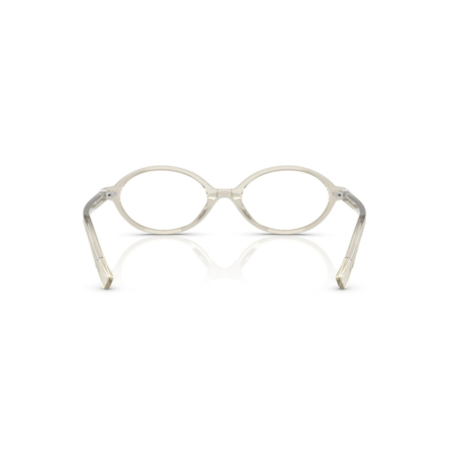 Miu Miu VMU 01X col. 12U-1O1 è una montatura da vista da donna in acetato canapa trasparente, dalla forma ovale e calibro 50.
