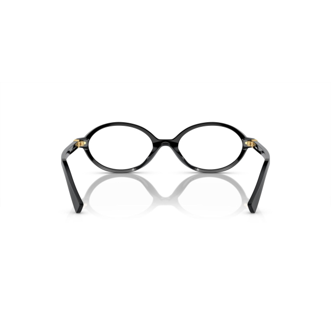 Miu Miu MU 01XV col. 1AB-1O1 è una montatura da vista da donna in acetato nero lucido, dalla forma ovale e calibro 50.