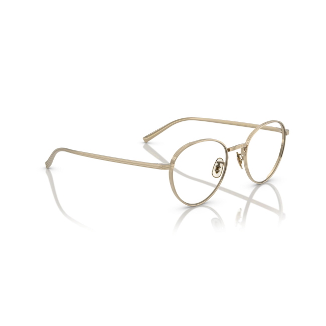 Oliver Peoples OV 1350T KESNER col. 5035 è una montatura da vista da uomo in titanio oro, dalla forma pantos e calibro 49.