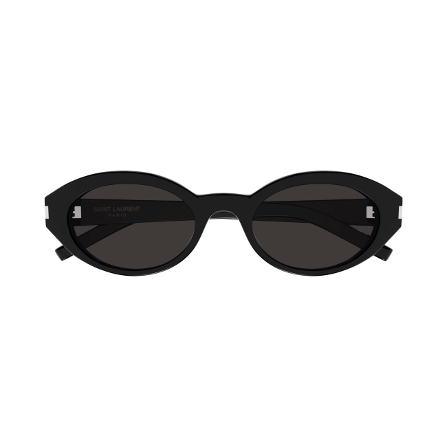 Saint Laurent SL 567 col. 001 è un occhiale da sole da donna in acetato nero lucido e calibro 51.
