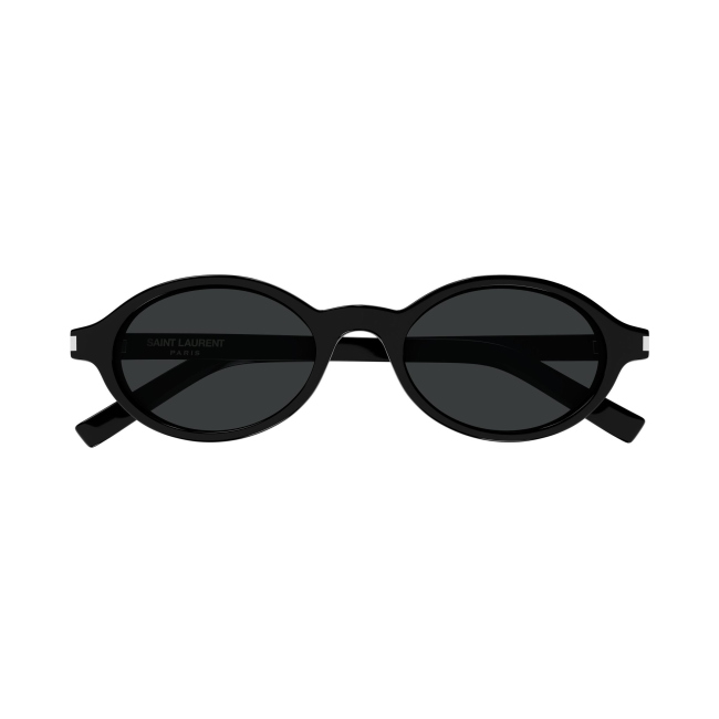 Saint Laurent SL 751 JEANNE col. 001 è un occhiale da sole da donna in acetato nero lucido e calibro 50.