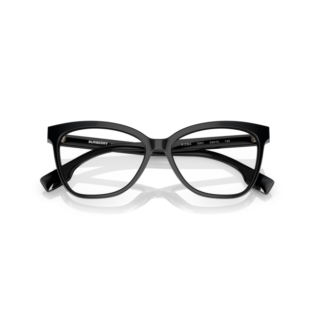 Burberry BE 2364 GRACE col. 3001 è una montatura da vista in acetato nero lucido e calibro 52.