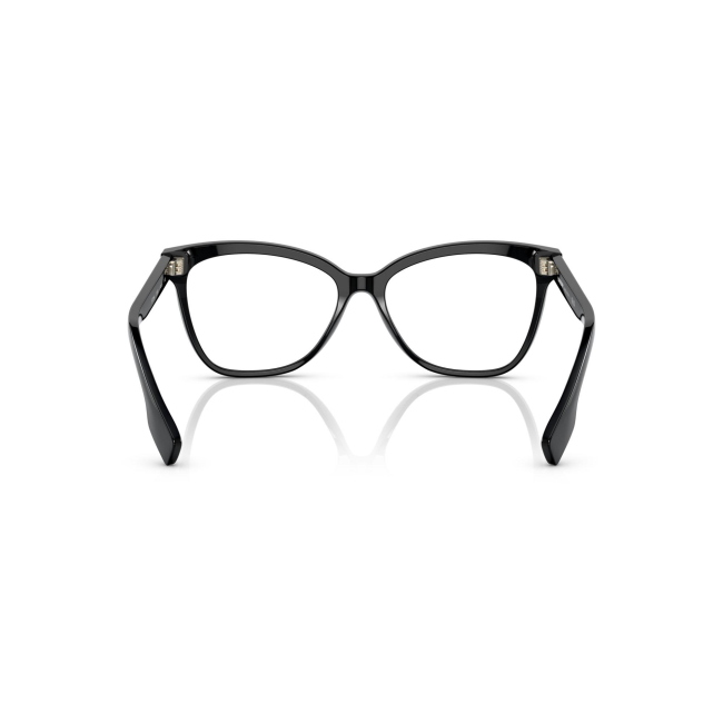Burberry BE 2364 GRACE col. 3001 è una montatura da vista in acetato nero lucido e calibro 52.