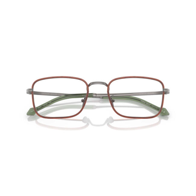 Giorgio Armani AR 5152J col. 3003 è una montatura da vista in metallo canna di fucile, oculari rossi e calibro 54.