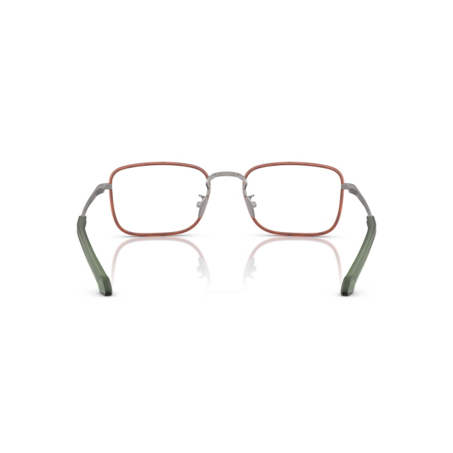 Giorgio Armani AR 5152J col. 3003 è una montatura da vista in metallo canna di fucile, oculari rossi e calibro 54.