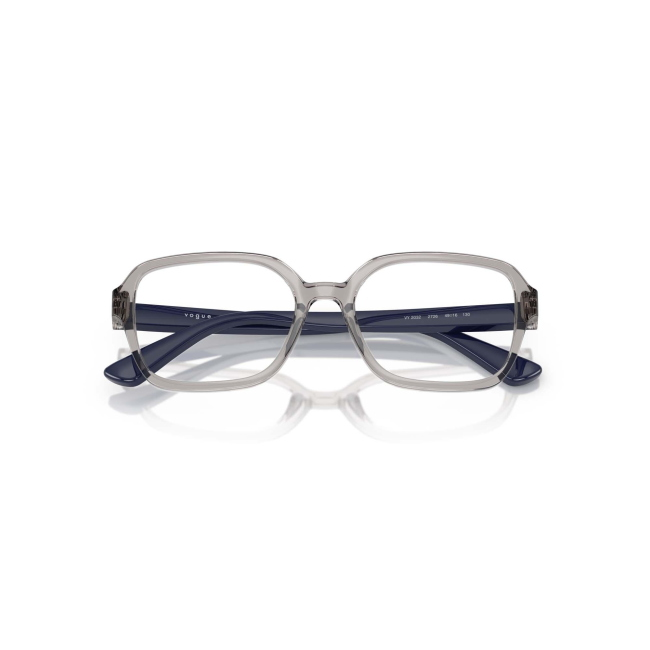 Vogue Kids VY 2032 col. 2726 è una montatura da vista in acetato grigio trasparente e blu scuro e calibro 47.