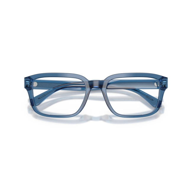 Emporio Armani EA 3255 col. 6247 è una montatura da vista in acetato trasparente blu e calibro 55.