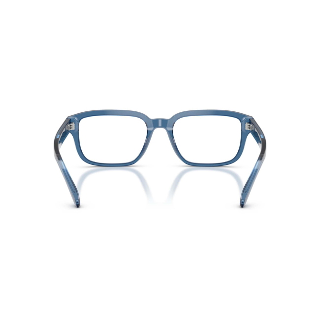 Emporio Armani EA 3255 col. 6247 è una montatura da vista in acetato trasparente blu e calibro 55.
