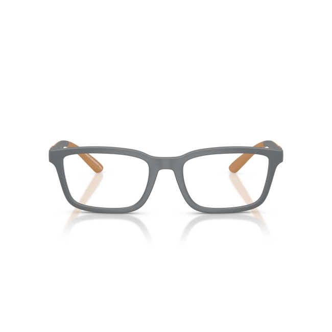 Emporio Armani EA 3259 col. 6261 è una montatura da vista da uomo in acetato grigio opaco e arancione gommato, dalla forma rettangolare e calibro 56.