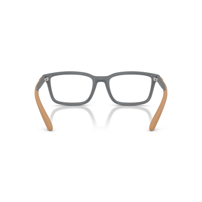 Emporio Armani EA 3259 col. 6261 è una montatura da vista da uomo in acetato grigio opaco e arancione gommato, dalla forma rettangolare e calibro 56.