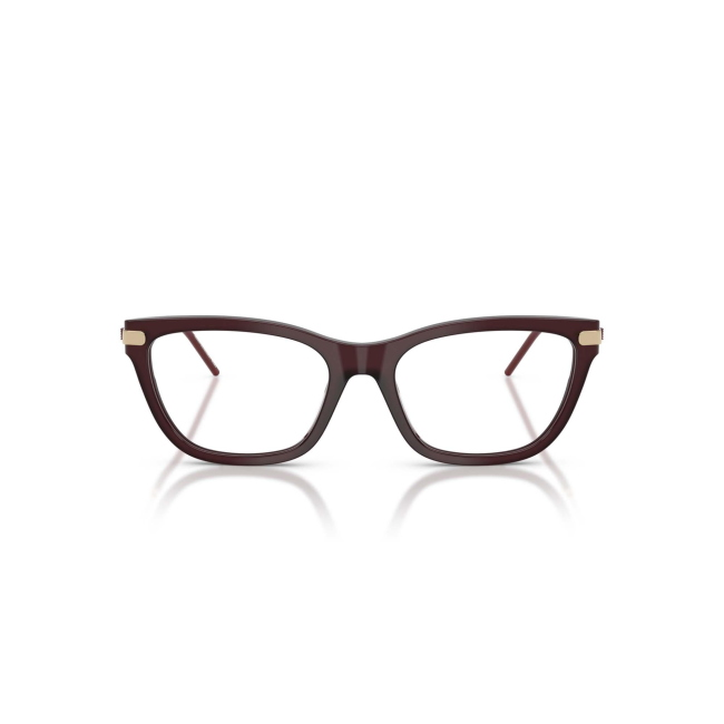 Emporio Armani EA 3262 col. 6265 è una montatura da vista da donna in acetato bordeaux bordeaux, dalla forma cat eye e calibro 54.