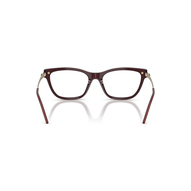 Emporio Armani EA 3262 col. 6265 è una montatura da vista da donna in acetato bordeaux bordeaux, dalla forma cat eye e calibro 54.