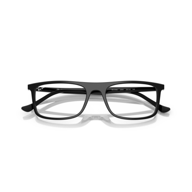 Ray-Ban RB 5440 col. 2000 è una montatura da vista in acetato nero lucido e calibro 55.